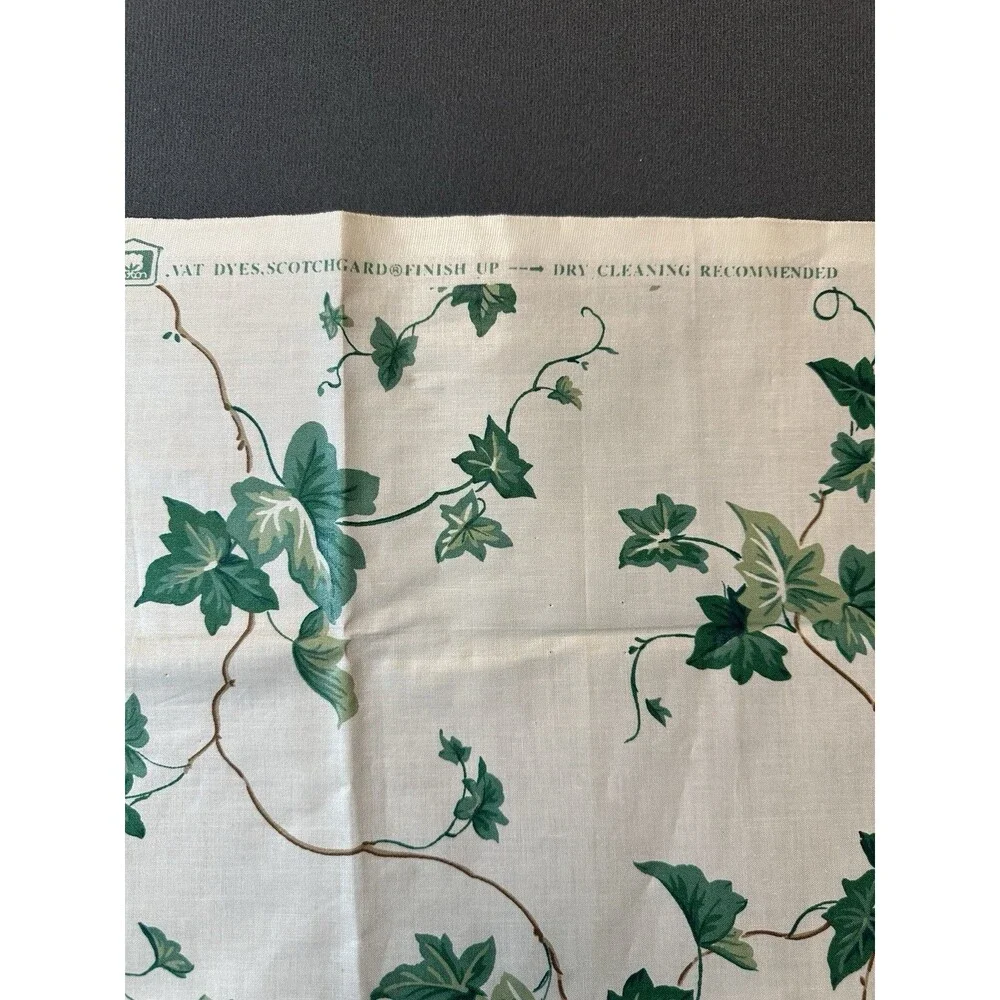 Vintage Waverly English Ivy Garden Room Fabric Schumacher 36x52 Green USA